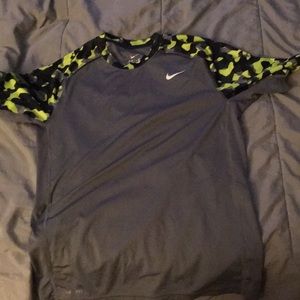 Nike green and grey camo shirt